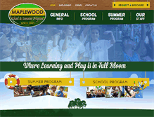 Tablet Screenshot of maplewoodschool.com